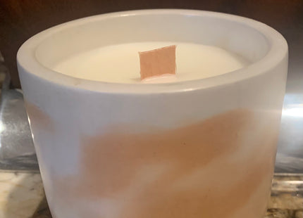 Marbel Colored Concrete Vessel Candles
