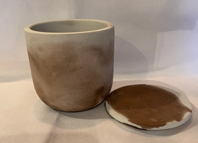Marbel Colored Concrete Vessel Candles