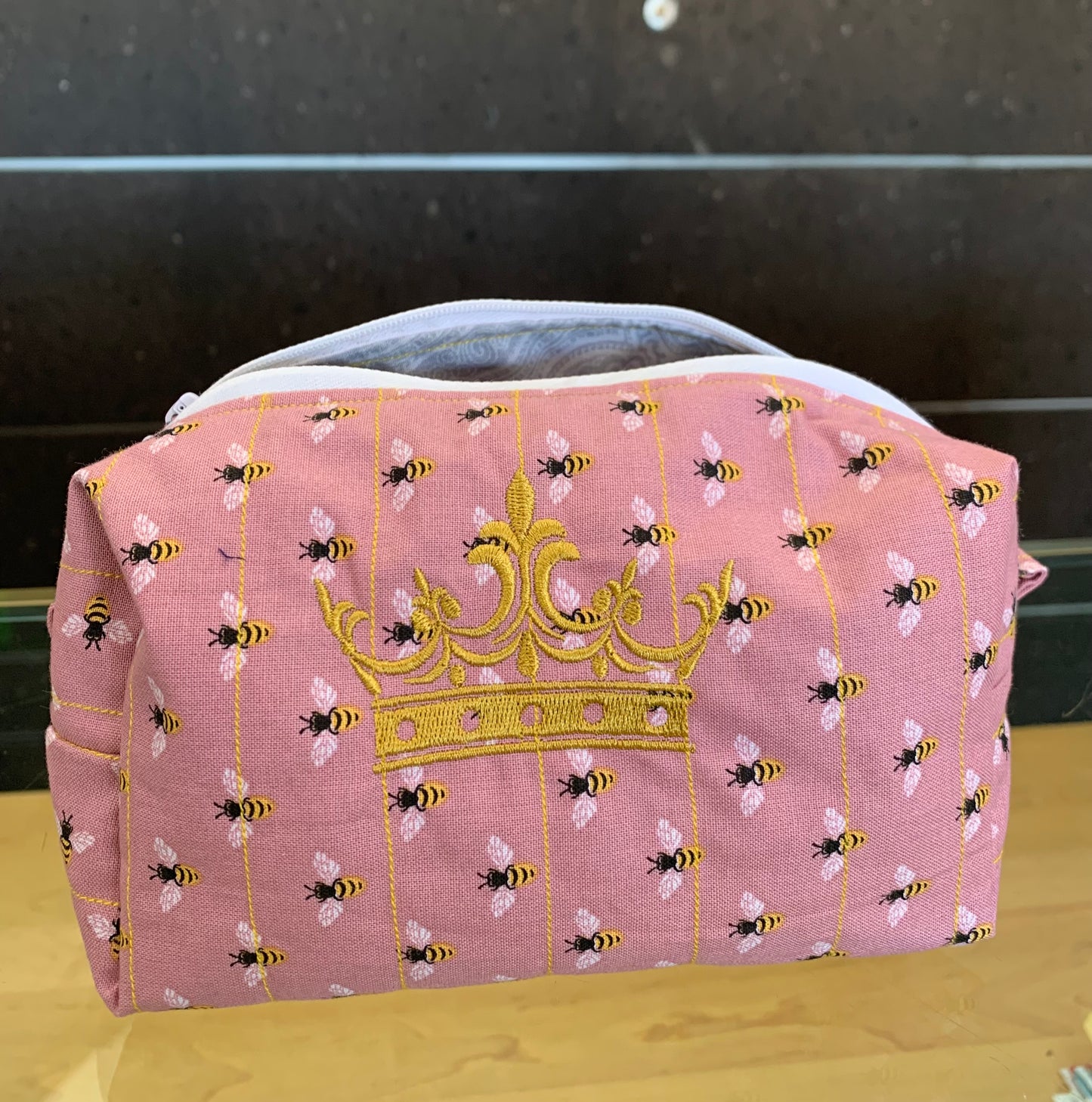 Quilted Box Style Makeup Bag