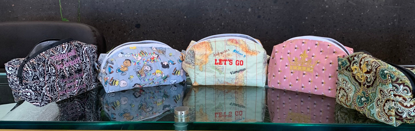 Quilted Box Style Makeup Bag