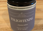 8oz Clear Glass Jar with Black Metal Lid Net wt.  7oz/198g / Enlightening